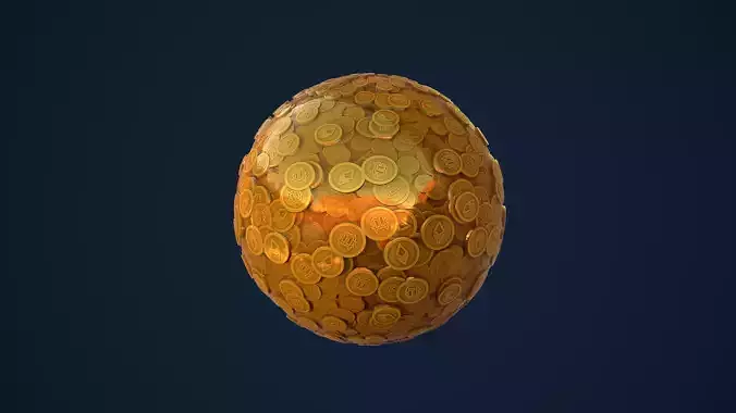 Cryptocurrency Coins Texture Stylized PBR