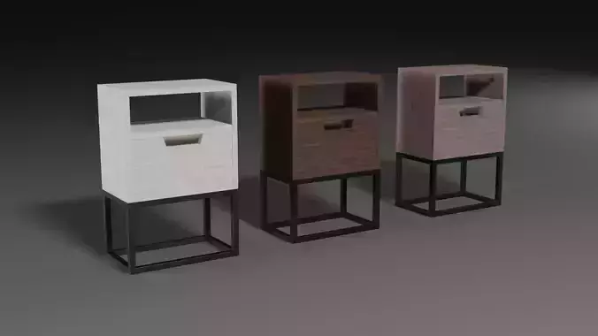 Set of modern bedside tables