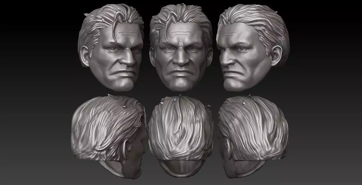 ONE12 SCALE HEAD - PUNISHER COMIC VER 3D print model_0