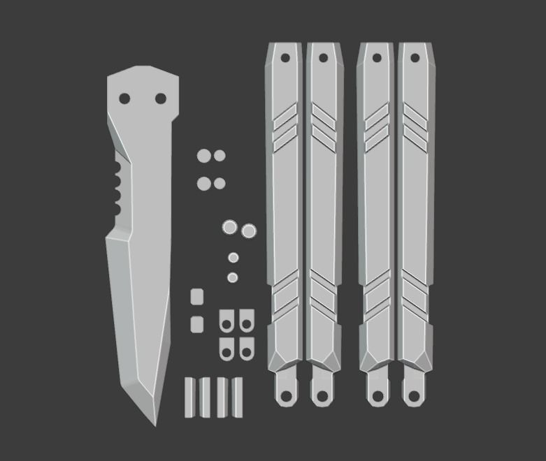 Butterfly Knife Valorant 3D print model_2