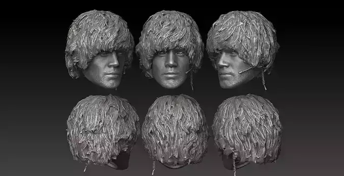 ONE6 SCALE HEAD - CARLOS OLIVEIRA - RESIDENT EVIL 3 REMAKE VER 3D print model