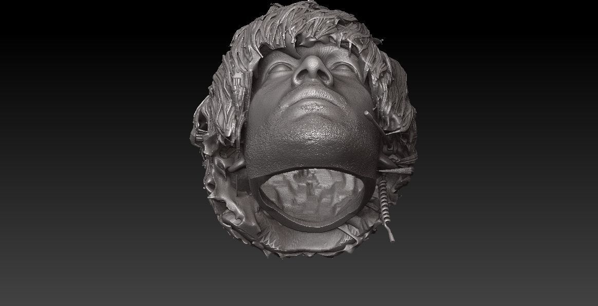 ONE6 SCALE HEAD - CARLOS OLIVEIRA - RESIDENT EVIL 3 REMAKE VER 3D print model_13