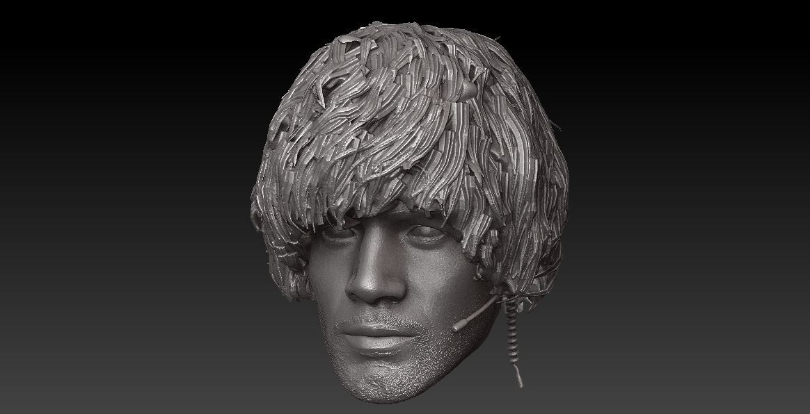 ONE6 SCALE HEAD - CARLOS OLIVEIRA - RESIDENT EVIL 3 REMAKE VER 3D print model_3