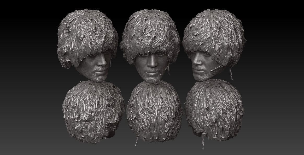 ONE6 SCALE HEAD - CARLOS OLIVEIRA - RESIDENT EVIL 3 REMAKE VER 3D print model_1