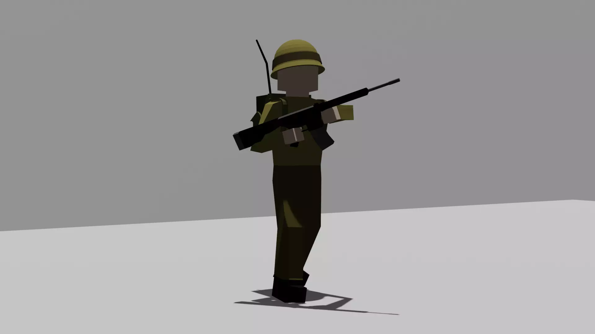 3D model Rigged Low Poly Soldier VR / AR / low-poly | CGTrader