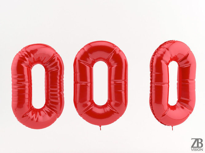 0 zero balloon 3D model