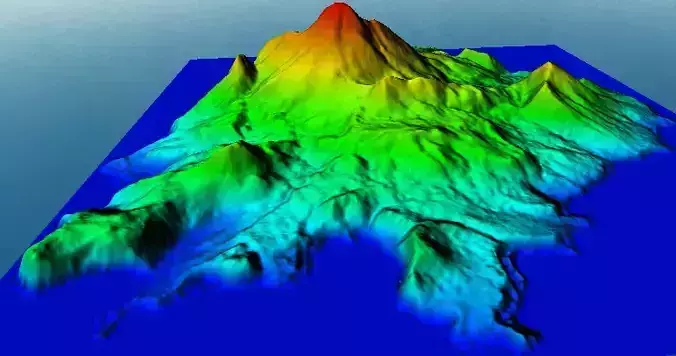 Little sitkin island Alaska high resolution 3d print and