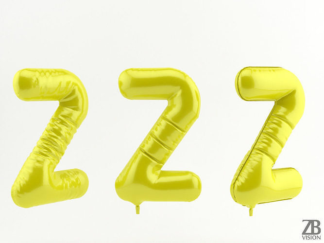 2 two balloon 3D model