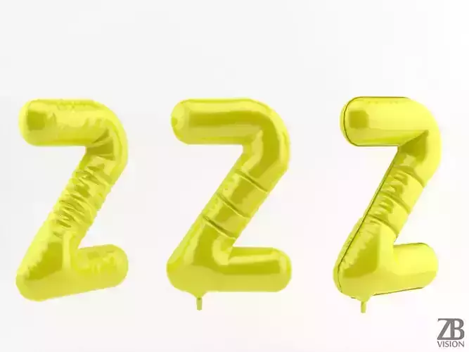 2 two balloon 3D model
