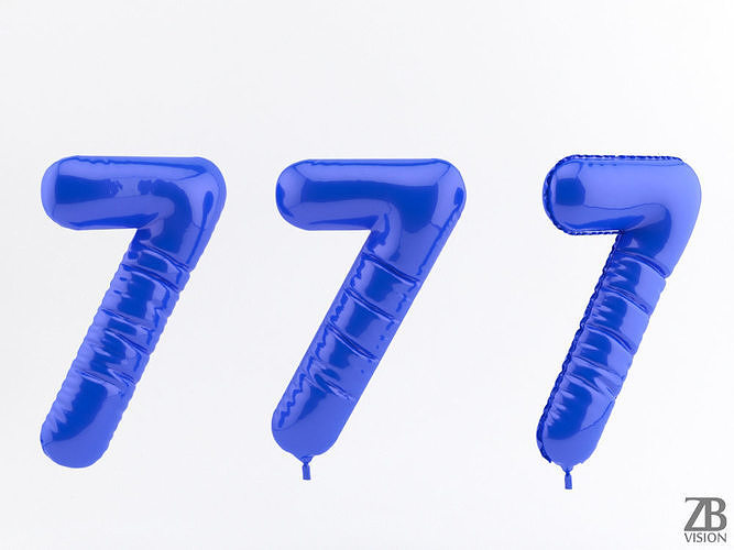 7 seven balloon 3D model