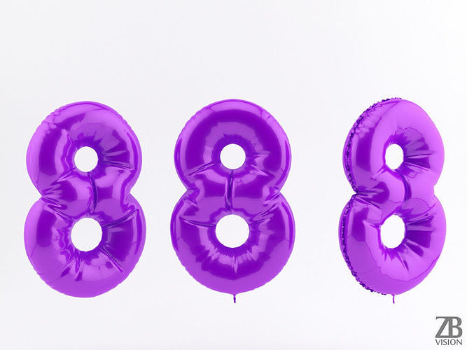 8 eight balloon 3D model