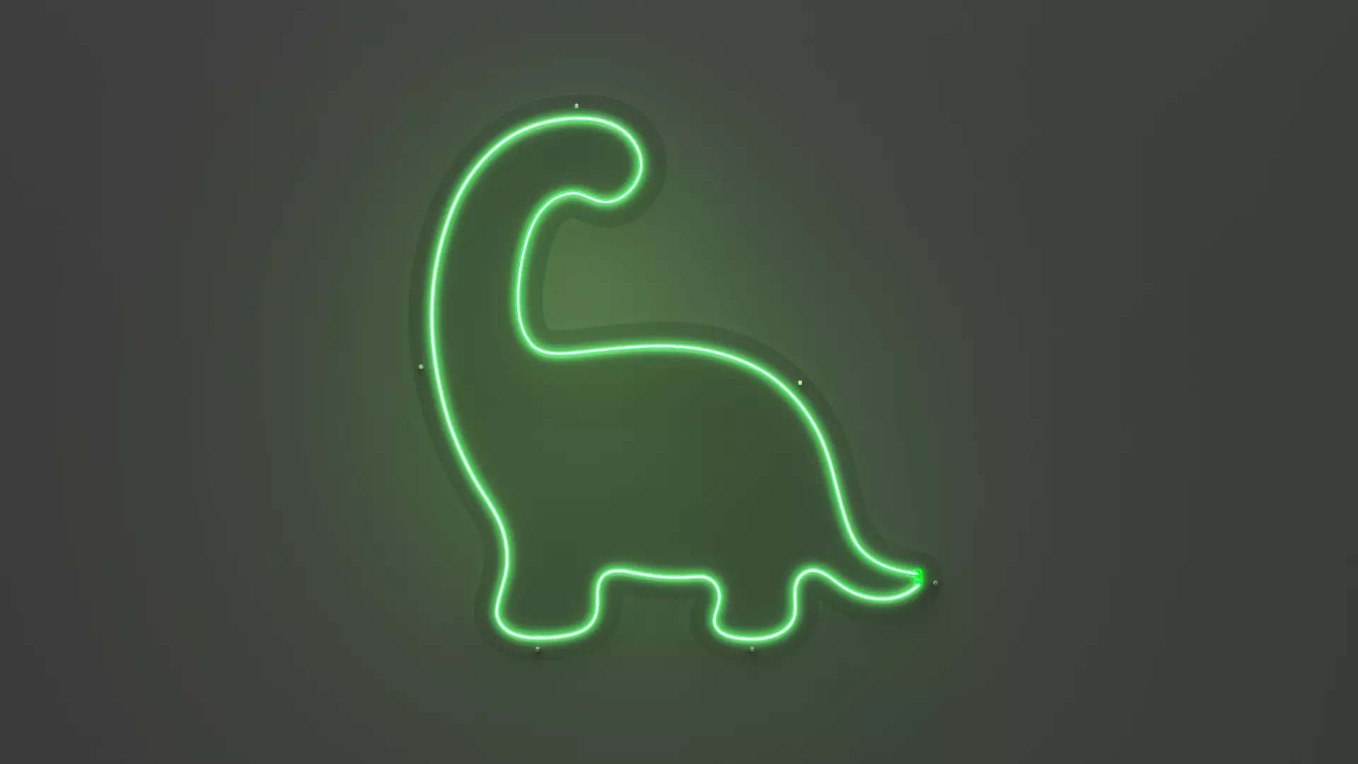 Dinosaur - Neon Sign 3D model_0