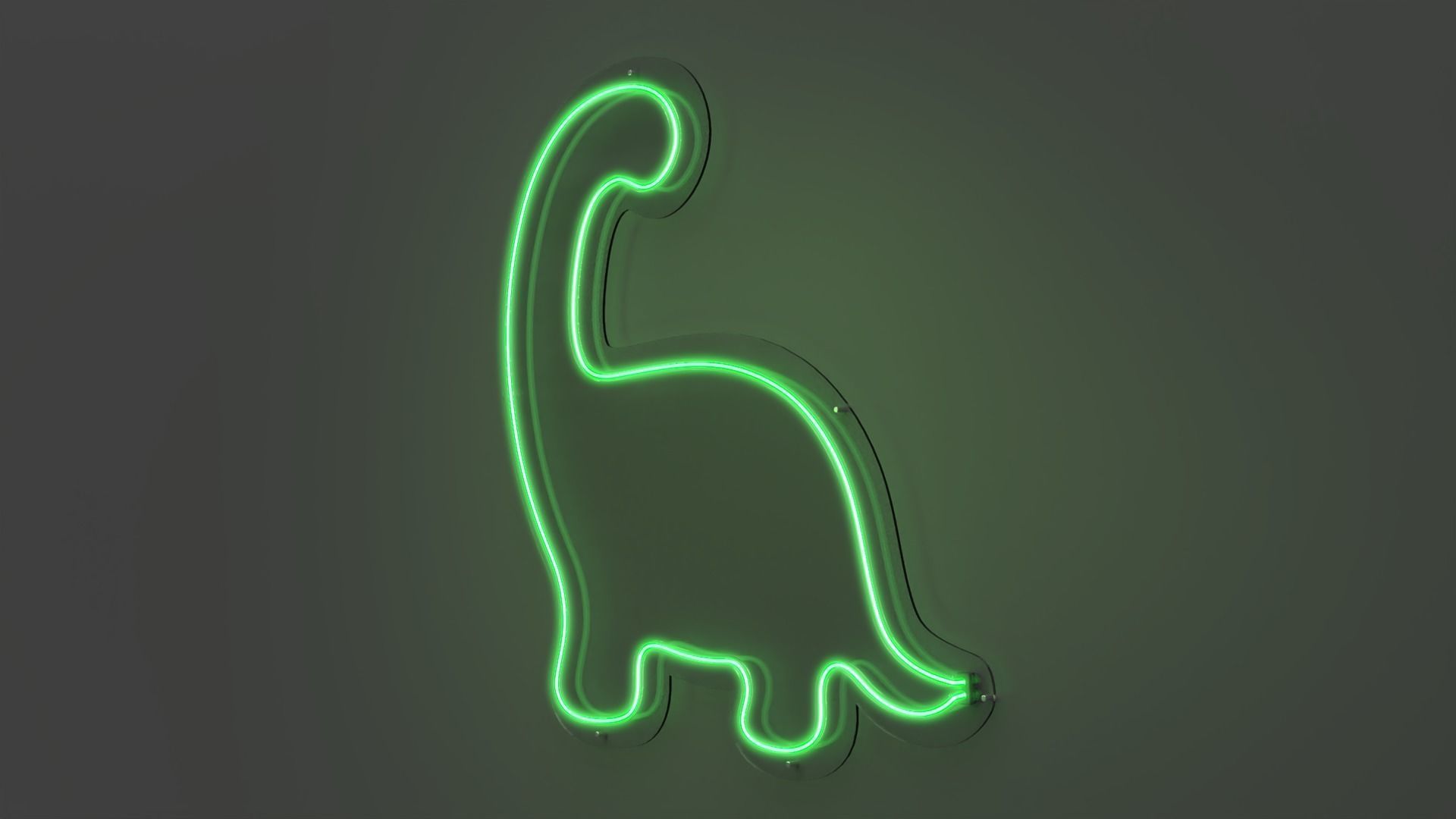 Dinosaur - Neon Sign 3D model_3