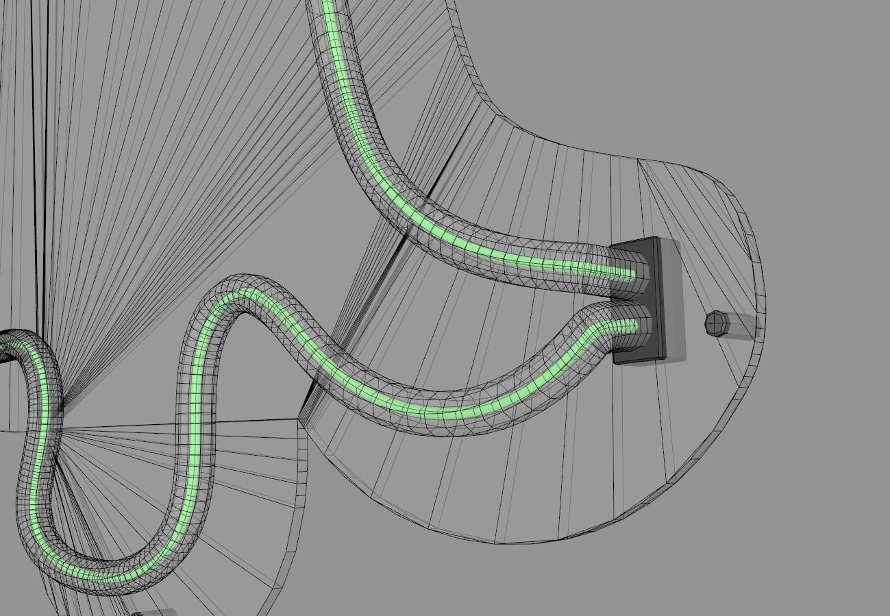 Dinosaur - Neon Sign 3D model_10