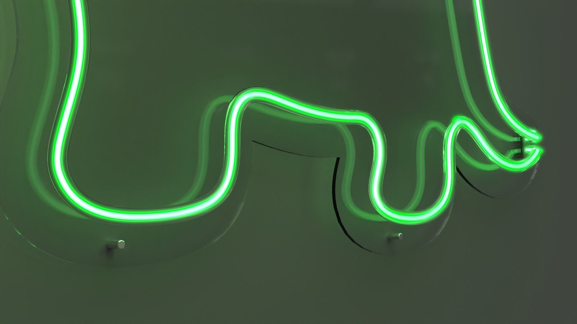 Dinosaur - Neon Sign 3D model_1