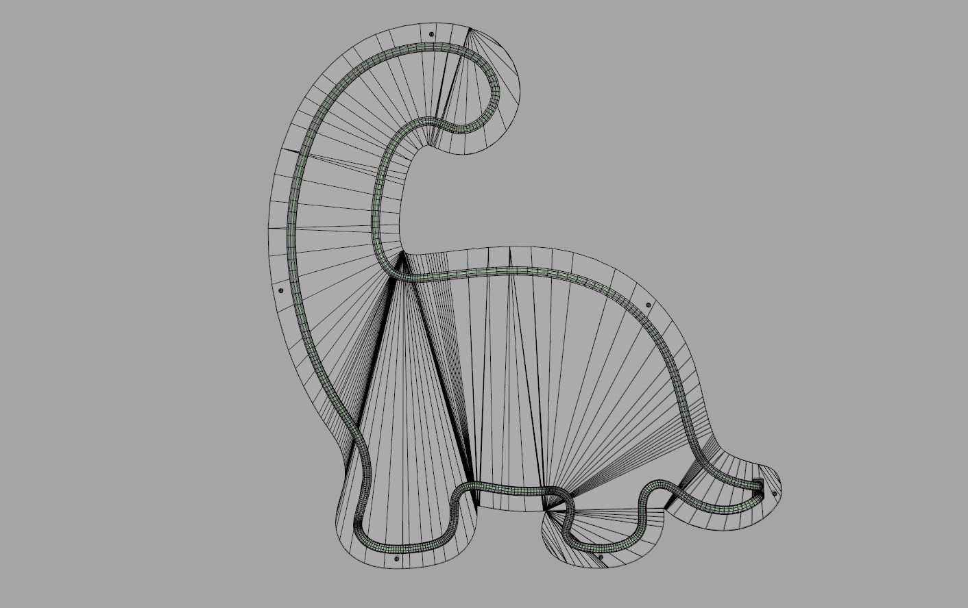 Dinosaur - Neon Sign 3D model_6