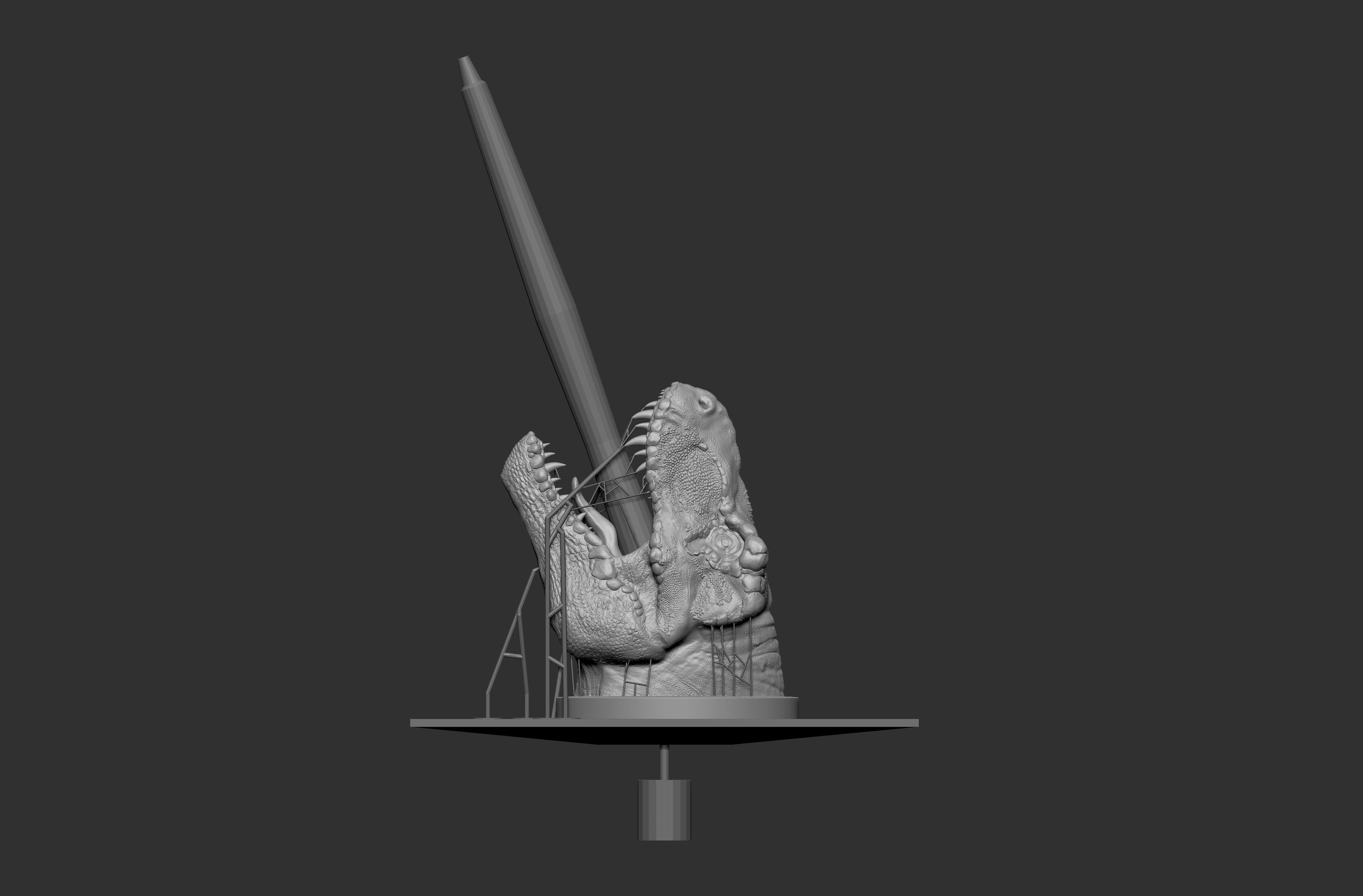 T-Rex - Wacom Pen Holder  3D print model_3
