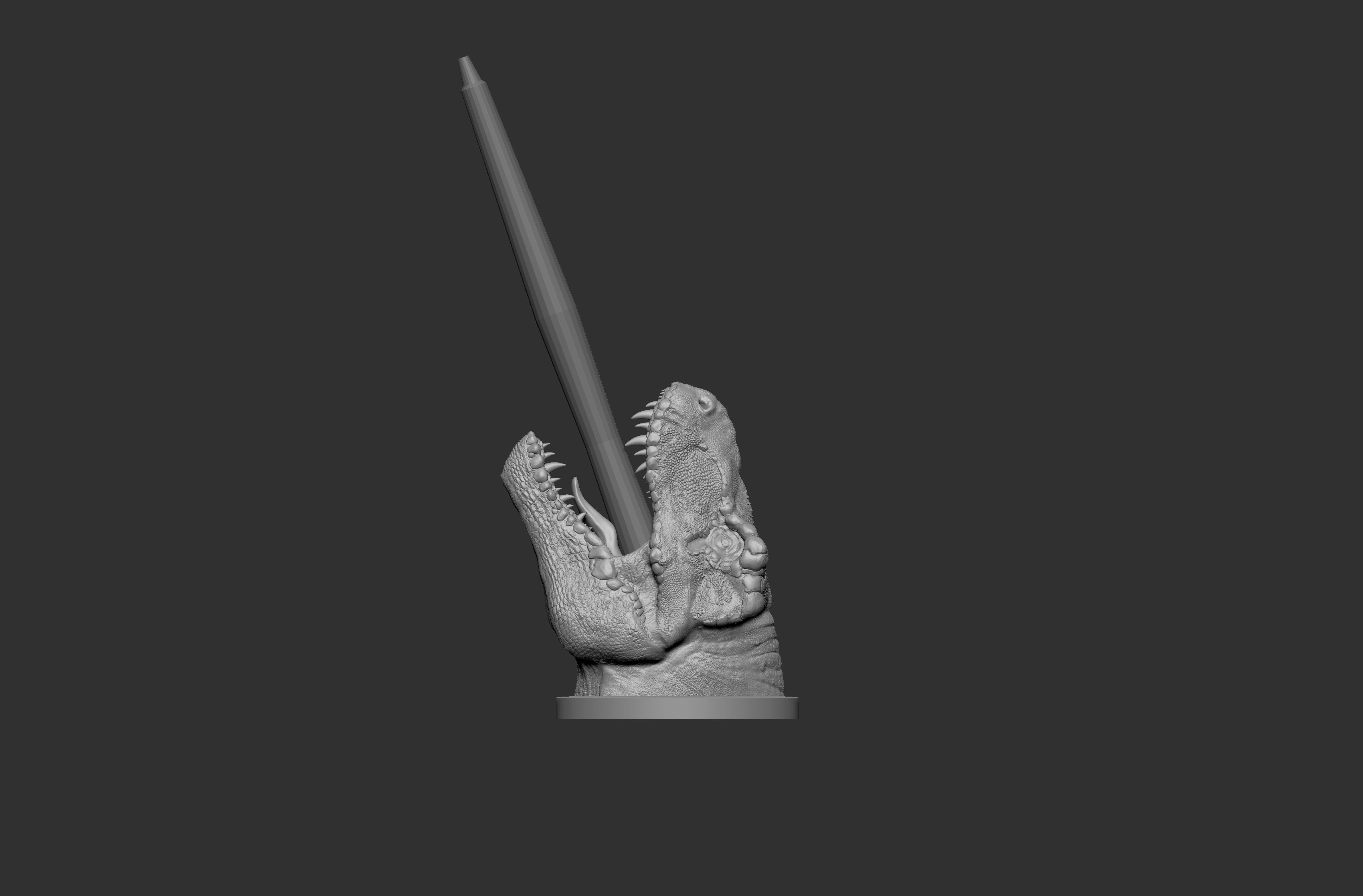 T-Rex - Wacom Pen Holder  3D print model_2