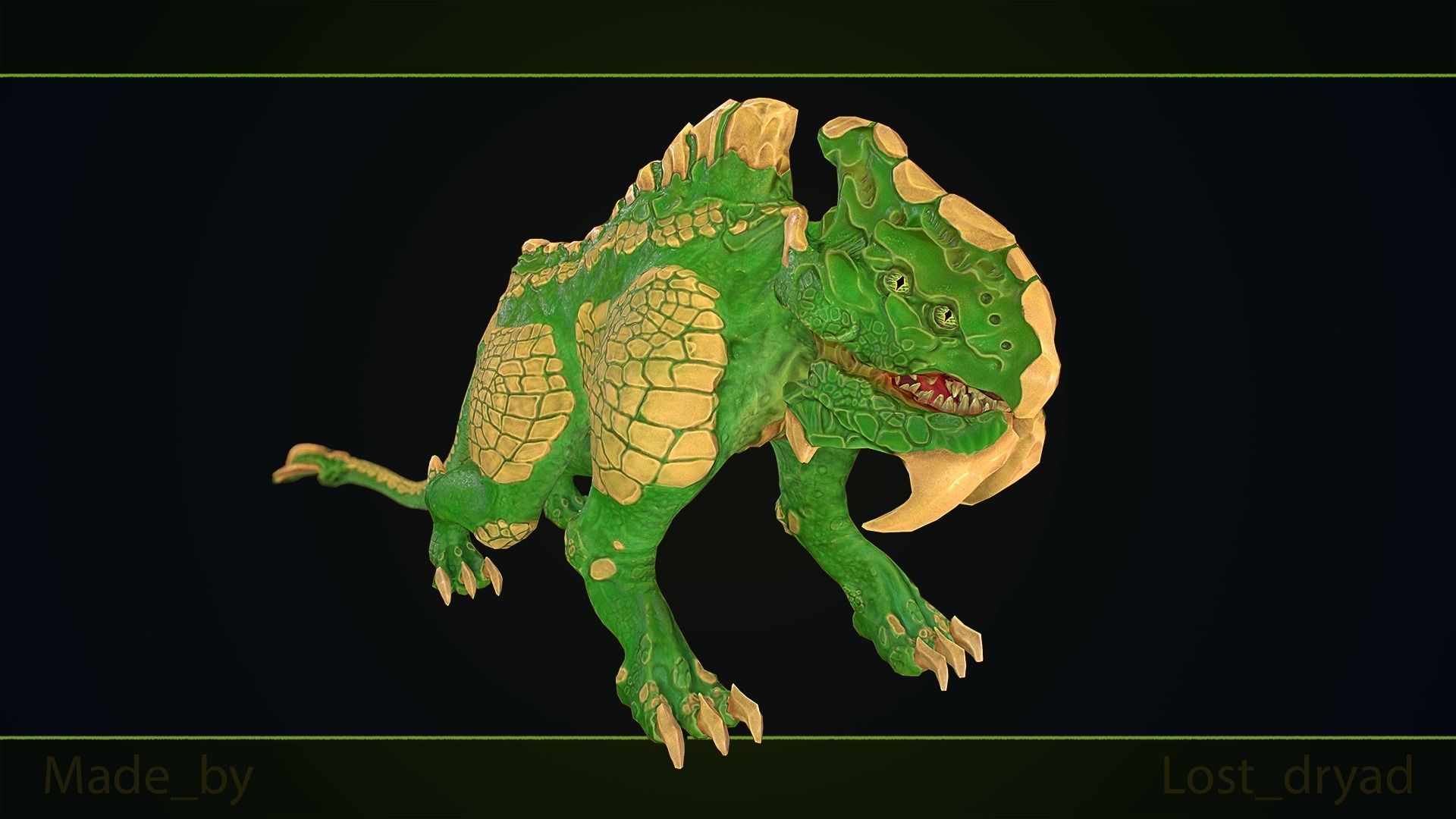Creature v001 Low-poly 3D model_5