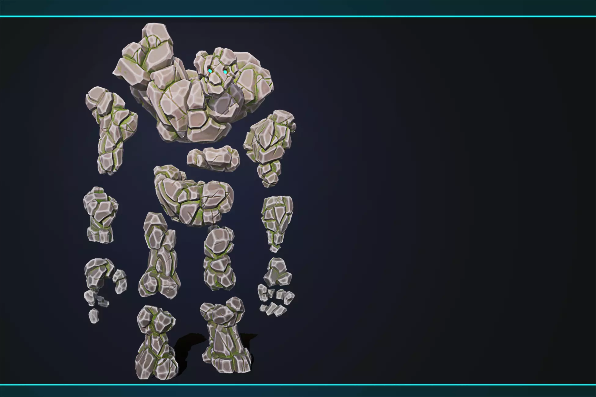 Elemental v001 Low-poly 3D model