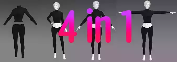 Woman Clothing 4 in 1 set56