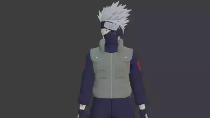 Kakashi Hatake Low-poly 3D model