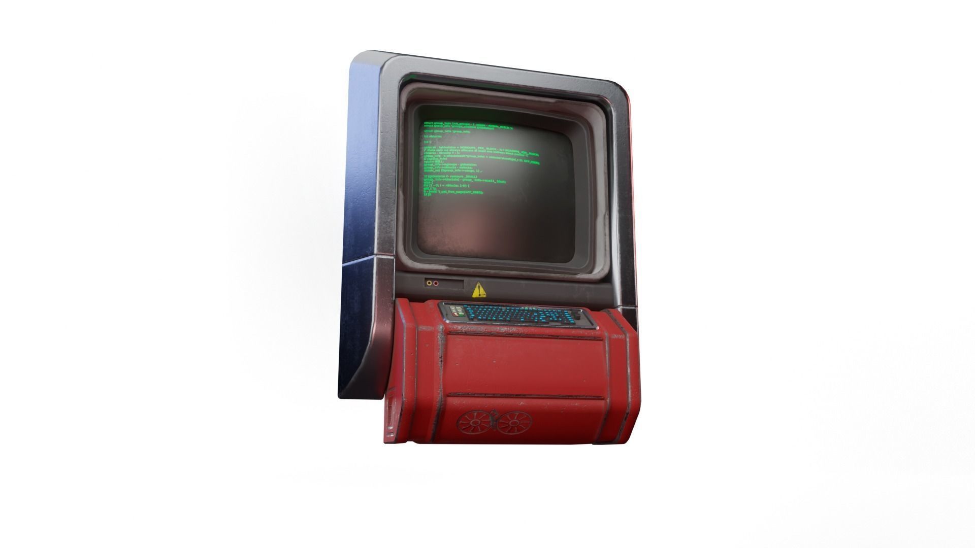 Sci-Fi Console Computer  Low-poly 3D model_2