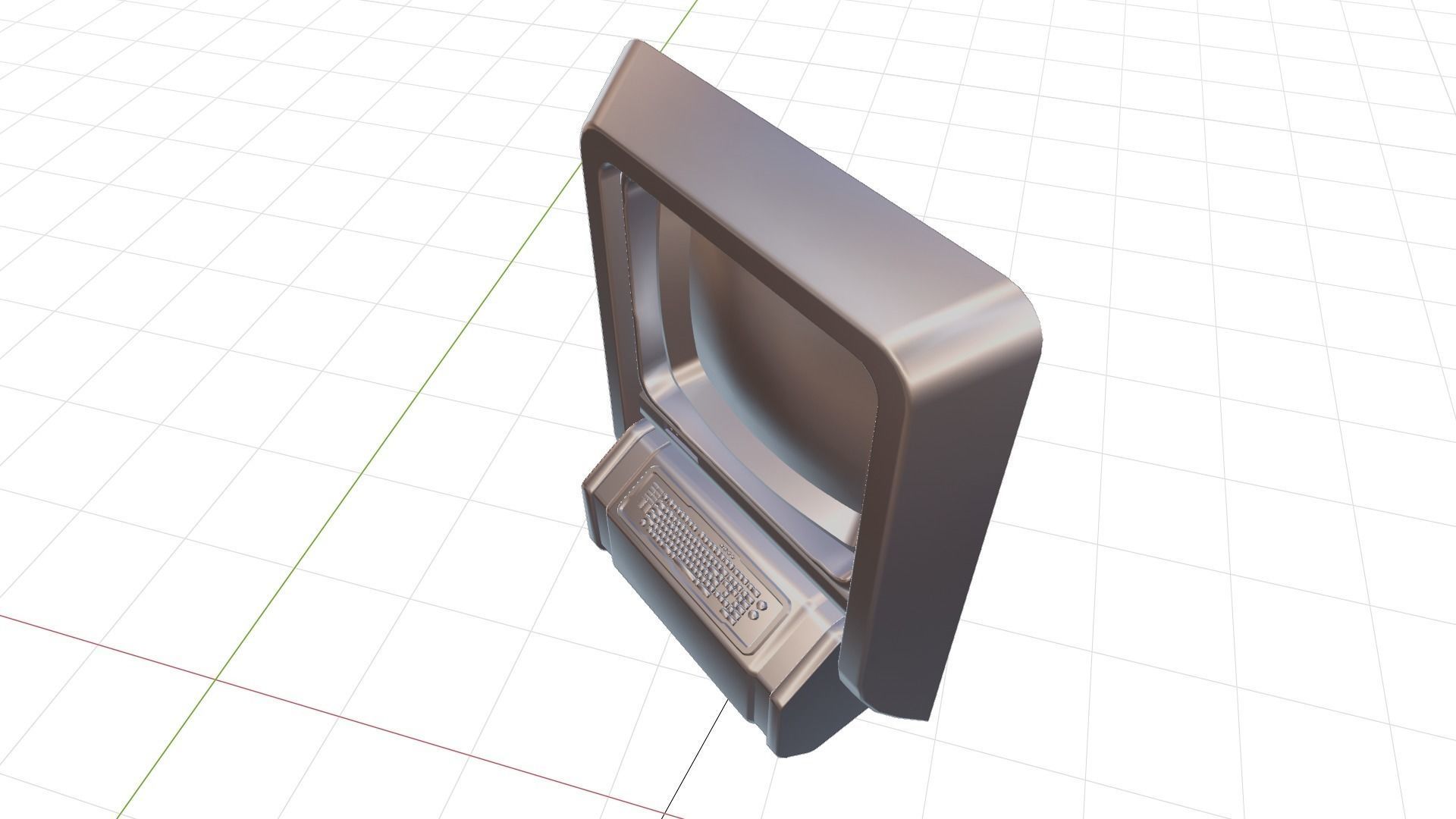 Sci-Fi Console Computer  Low-poly 3D model_12