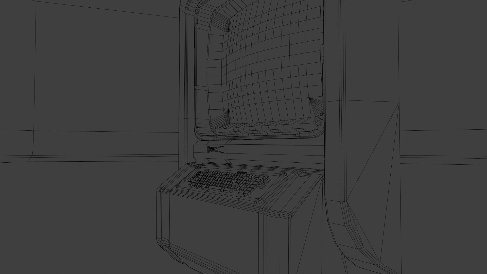 Sci-Fi Console Computer  Low-poly 3D model_15