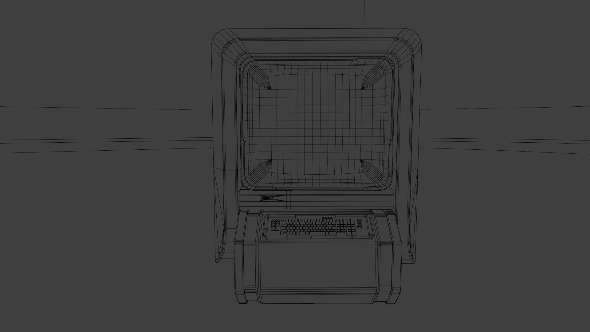 Sci-Fi Console Computer  Low-poly 3D model_14