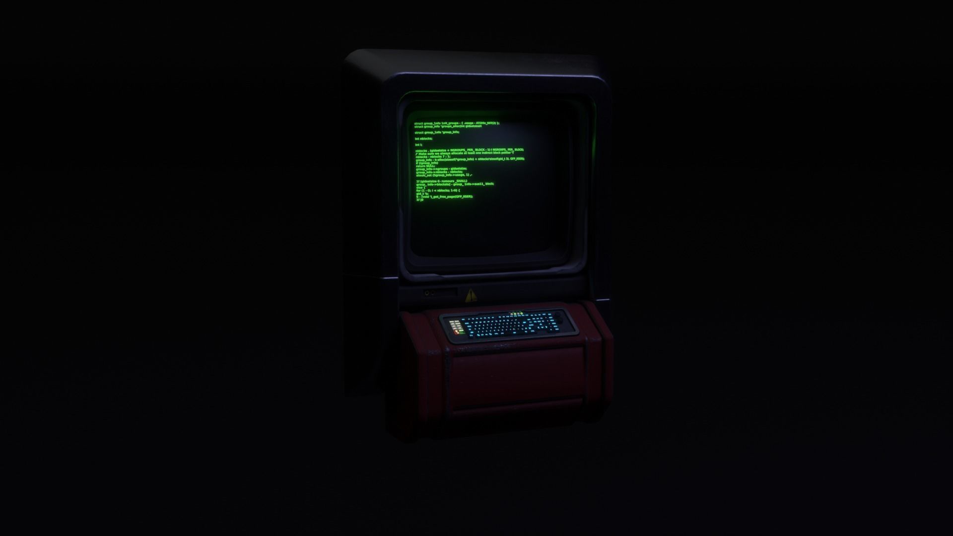Sci-Fi Console Computer  Low-poly 3D model_9