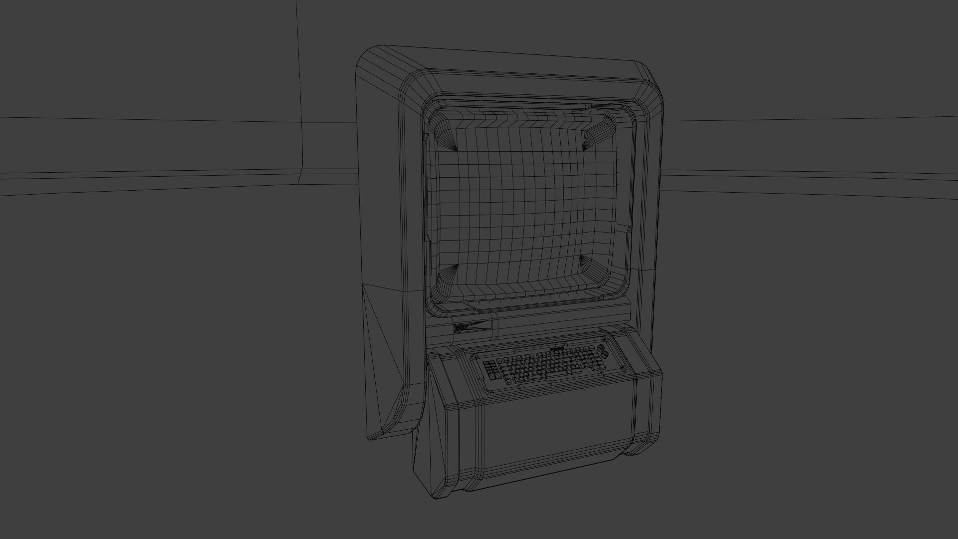 Sci-Fi Console Computer  Low-poly 3D model_13