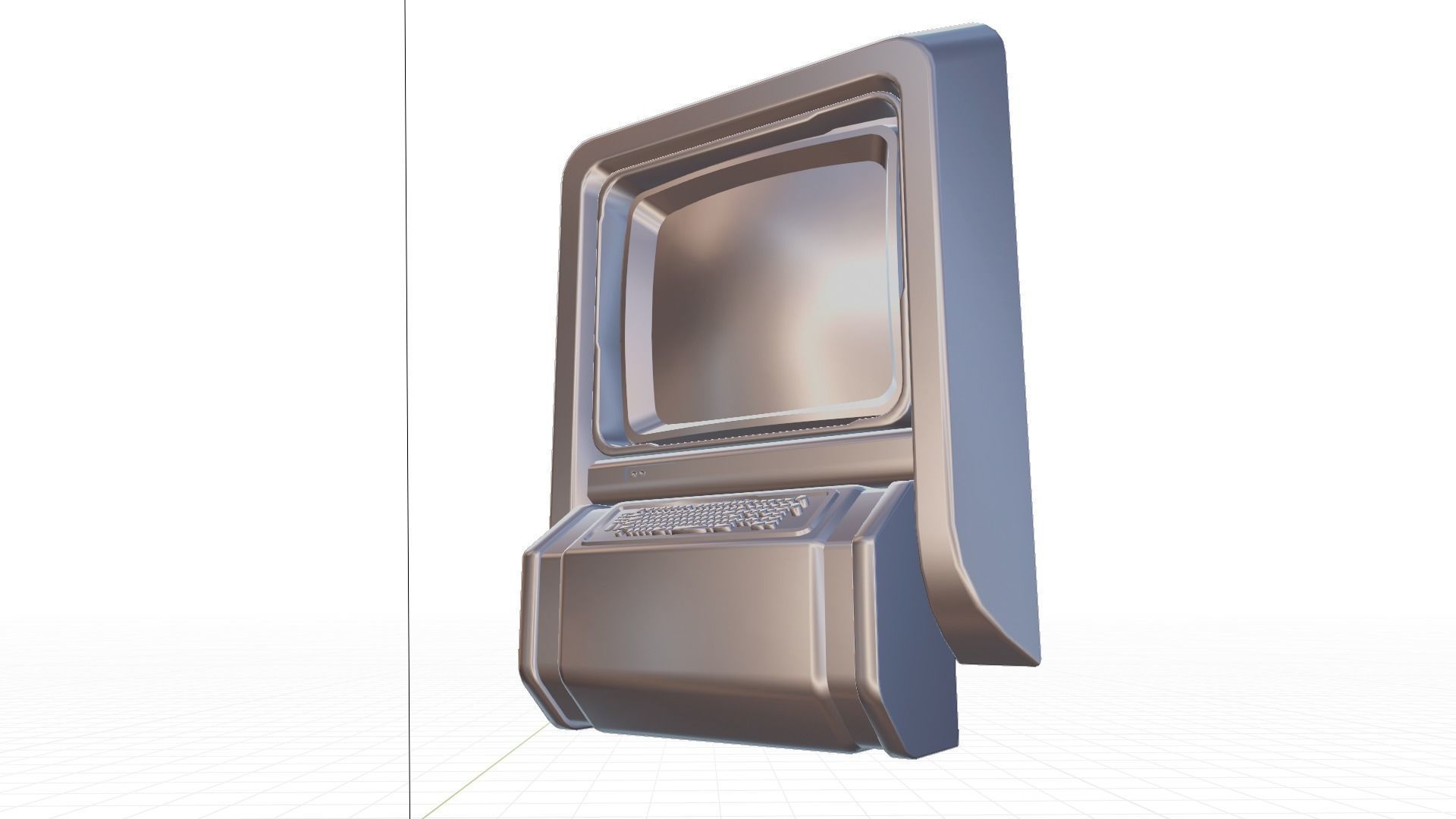 Sci-Fi Console Computer  Low-poly 3D model_10