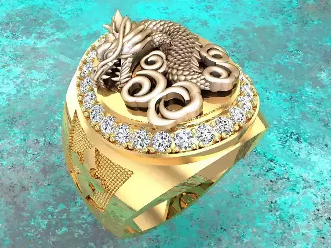 Dragon ring - Mens rings