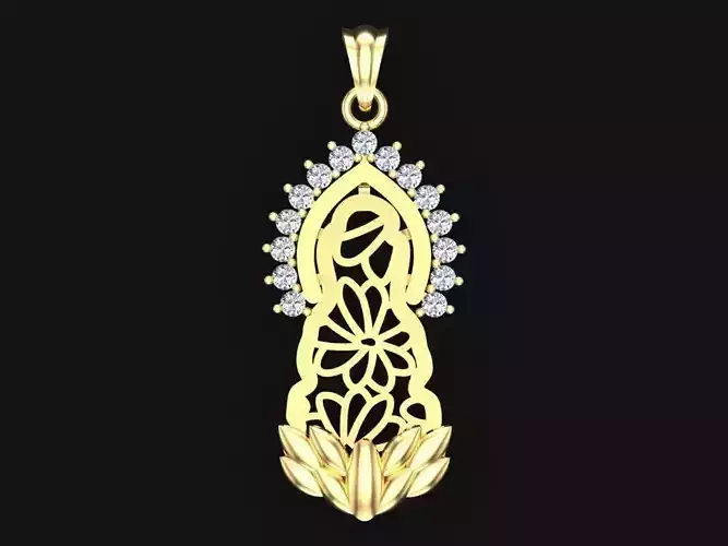 Buddha pendant - Stone Buddha pendant