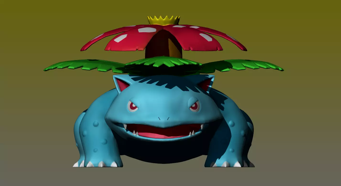 Pokemon Venusaur 3D Model for 3D Printing Free 3D print model_0