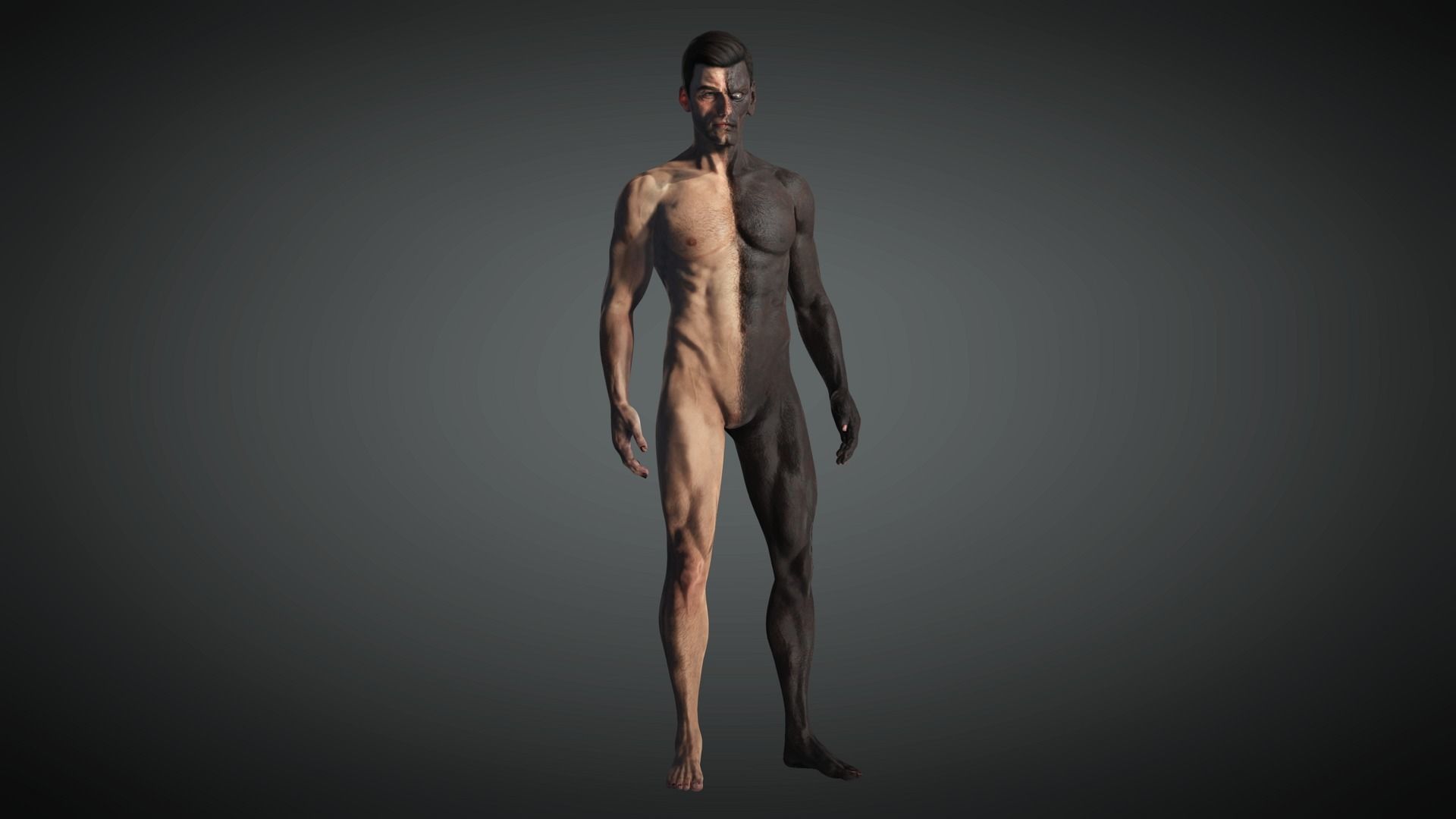 AAA Comics Character 05 Two Face Low-poly 3D model_10