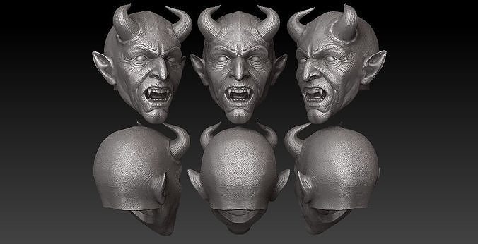 ONE12 SCALE HEAD - DEMON HEAD- CUSTOM FOR TOYS 3D print model