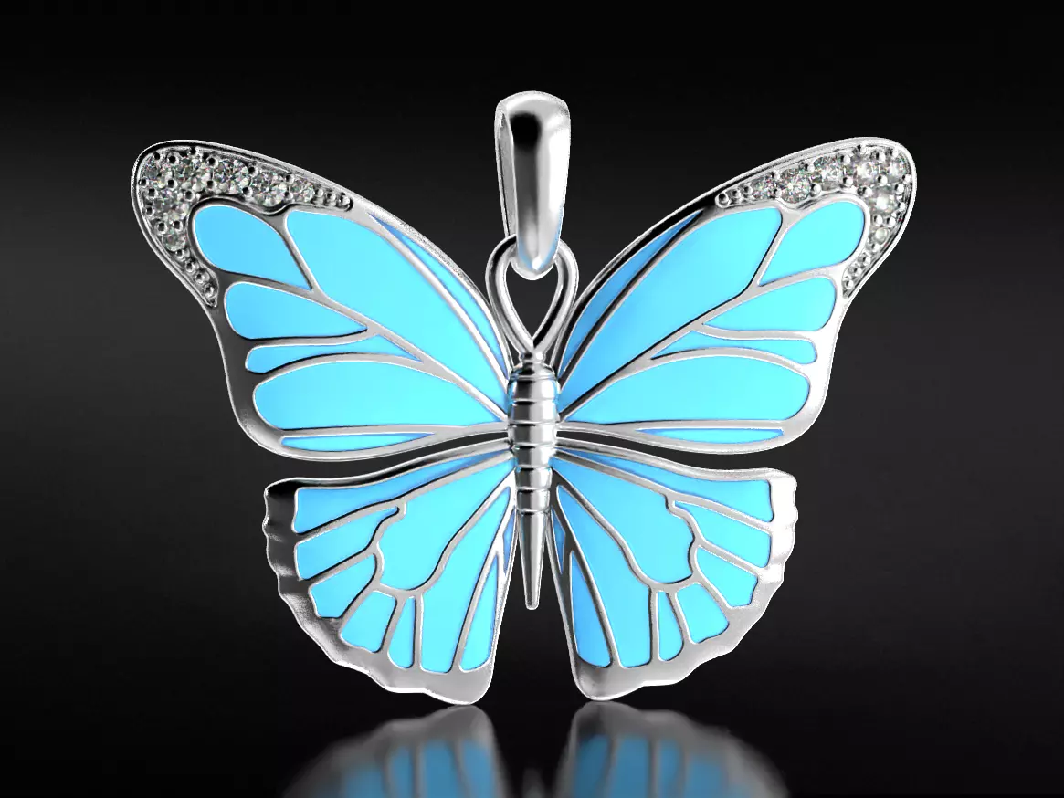 Pendant Butterfly 659 3D print model