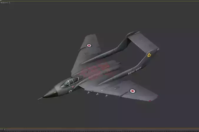 Sea Vixen FAW 1 Fighter Hand painted game model