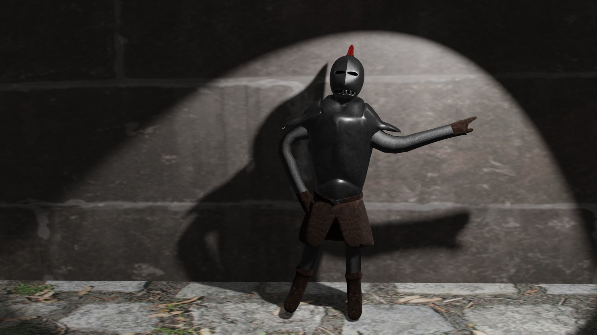 Knight 01 Low-poly 3D model_4