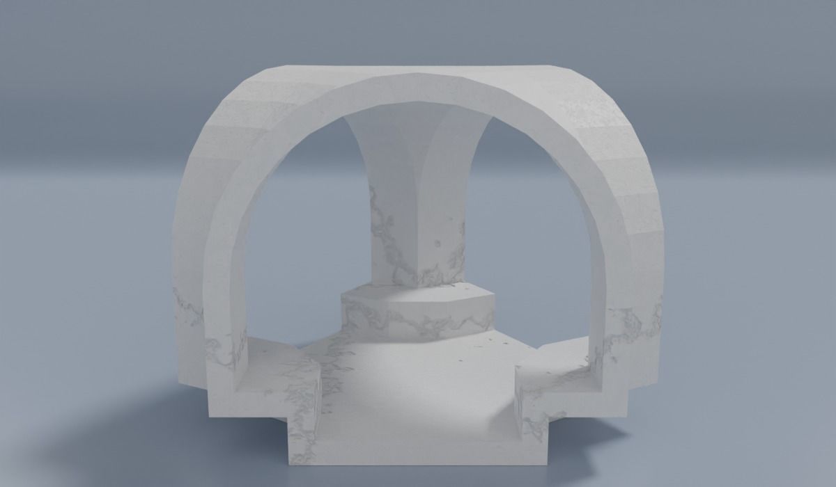 Canal segments Low-poly 3D model_3