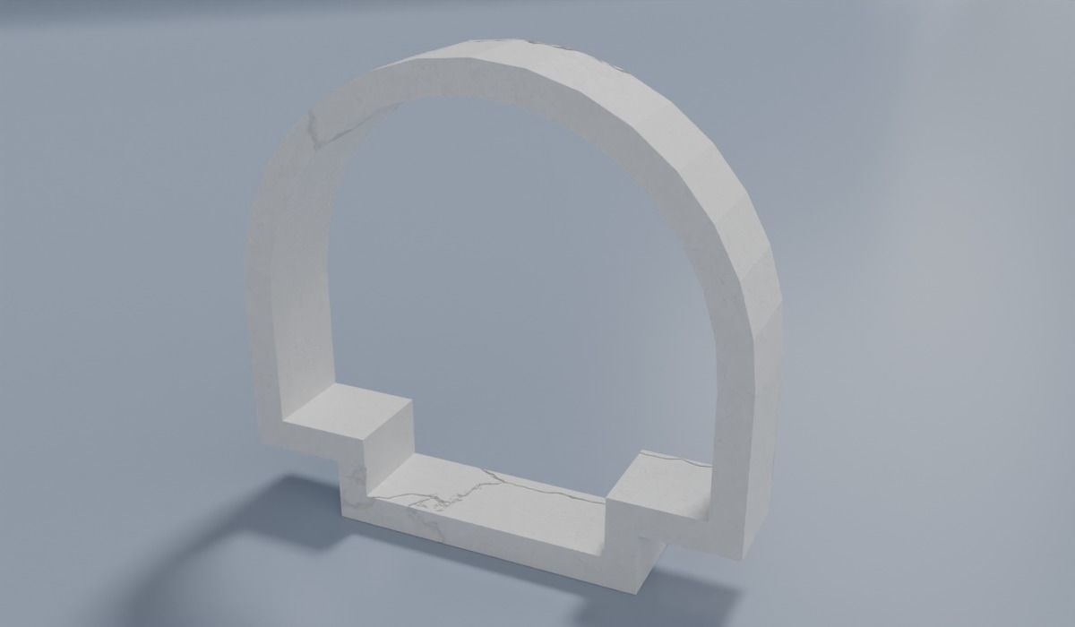 Canal segments Low-poly 3D model_2