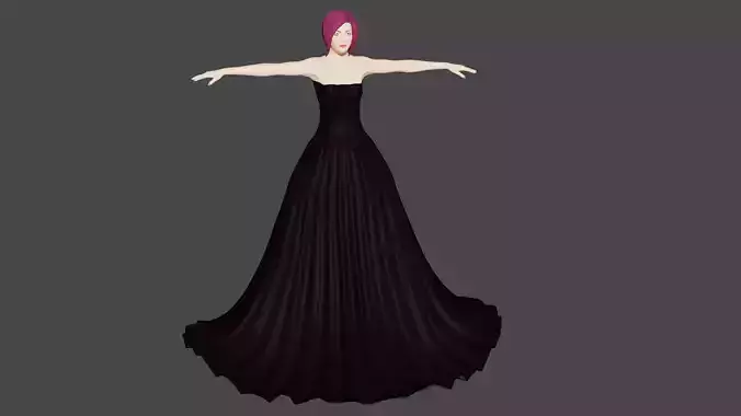 Wedding Dress Low Poly