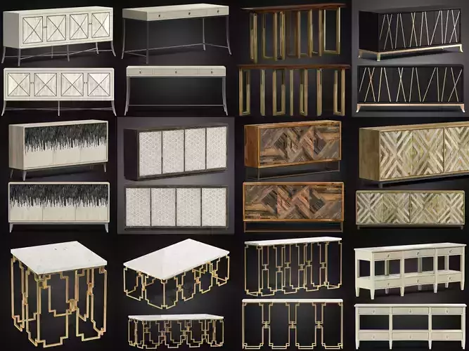 Furniture Sideboard and Chest of drawer Collection 01