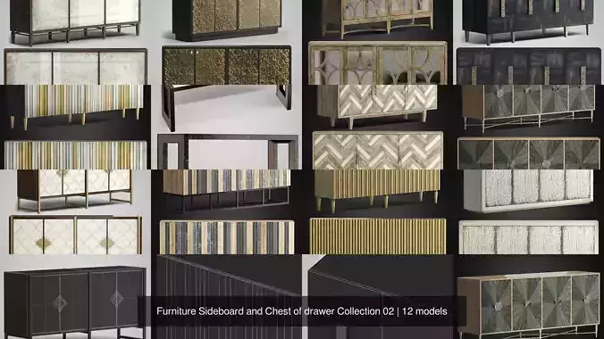 Furniture Sideboard and Chest of drawer Collection 02