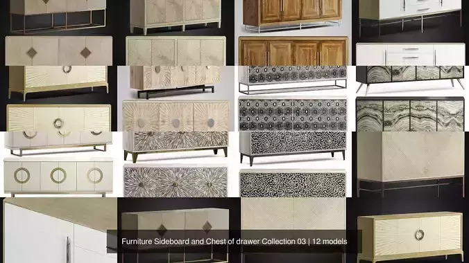 Furniture Sideboard and Chest of drawer Collection 03