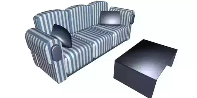 Table and sofa