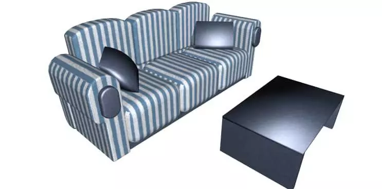Table and sofa 3D print model