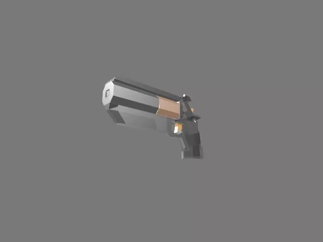 Low-Poly Wingman Pistol Low-poly 3D model